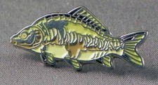 MIRROR CARP FISH ENAMEL PIN BADGE - NEW picture