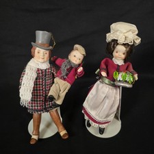 Vintage 1983 Kurt Adler A Christmas Carol Bob Tiny Tim Mrs Cratchit Figures picture