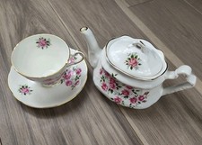 Floral Teapot Set Fine Bone China Arthur Wood & Son Staffordshire England  picture