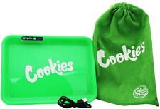 Cookies LED Glow Light Up Rechargeable Rolling Tray Green Color picture
