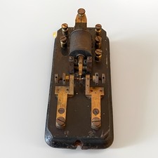 Antique Brass Polarized Telegraph Relay Morse Code Station Western Union 325 picture