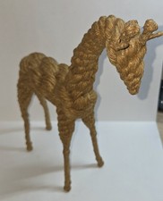 Vintage Danish Twisted Jute Rope Giraffe Sculpture Mid Century Modern  10.5 Inch picture