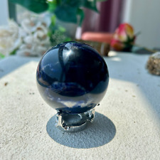 225g 56mm 4th Natural Sodalite Sphere Quartz Crystal Ball Healing Display picture