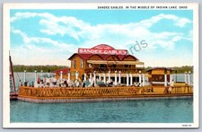 K54/ Indian Lake Ohio Postcard c1930s andee Gables Bathing Dancing   335 picture