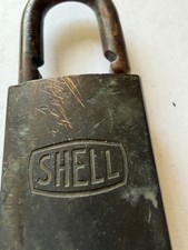 Vintage Shell Chemical Corp.  Padlock & Original  Matching Numbered Key Unique picture