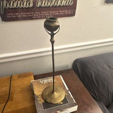 Tiffany Studios New York Brass Round Candle Holder, Marked 1218, 1900-1919 picture