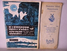 Nantucket Holiday Island Guide & Pamphlet LOT 1959 Massachusetts MA, July 6 1959 picture