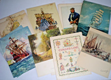 1934 RMS Franconia Cunard Menus ~ Lot of 20 - August Voyage ~ Artist Covers picture