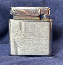 Vtg Kreisler Lighter Silvertone Geometric Shape Etched Made In USA picture