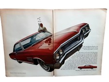 1965 Buick Wildcat 1964 Vintage 2 Page Print Ad Super Turbine Red Car picture