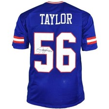 Lawrence Taylor Autographed New York Giants (Blue #56) Custom Jersey - JSA picture