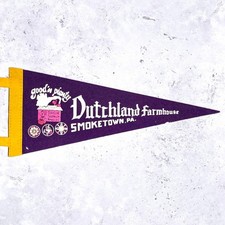 Vintage Dutchland Farmhouse Mini Pennant • 70s Smoketown PA Restaurant 12