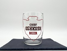 Vintage Chief Oshkosh Beer Glass Arrowhead Logo Wisconsin Brewery picture