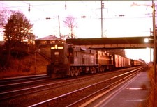 PC-Penn Central E44 # 4417 @ North Elizabeth NJ.-1976 Fuji slide picture