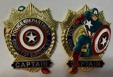 SUFFOLK COUNTY POLICE SCPD CAPTAIN AMERICA CAPT SHIELD CHALLENGE COIN NEW YORK picture