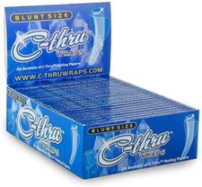 C-thru Clear Cigarette Rolling Papers King Size Slim 110mm 24 Packs Full Display picture