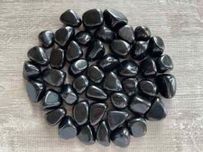 Black Obsidian Tumbled Stones, 0.75-1 Inch Tumbled Black Obsidian Stone,Bulk Lot picture