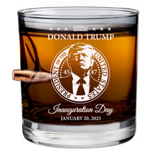 Bulletproof Trump Inauguration Whiskey Glass picture