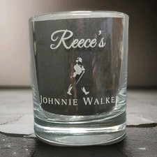 PERSONALISED JOHNNIE WALKER WHISKEY GLASS TUMBLER DADS BIRTHDAY GIFT RETIREMENT picture