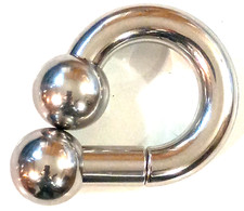 00g 1-1/8 Reverse Prince Albert Jewelry Lorum Pubic Mollusk Big Steel Sexy Balls picture