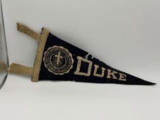 Antique DUKE University Felt Pennant Mini Banner Durham NC 8” Vintage picture