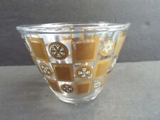 1960s MID CENTURY MODERN CULVER CARNIVAL PATTERN GLASS ICE BUCKET MCM BARWARE picture