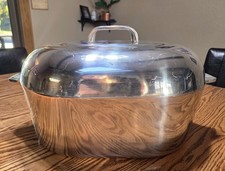 VTG Magnalite Oval Roaster GHC w/Roasting Tray Cast Aluminum 15”x11.5” NEW picture