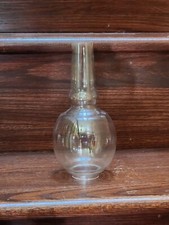 Rare Vintage Clear Glass Chimney Oil/Kerosene Lamp Unusual Shape 1.75