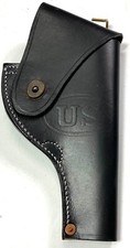 WWII US S&W VICTORY .38 PISTOL BELT HOLSTER-BLACK picture