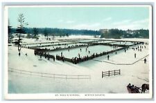 c1960's St. Paul School Winter Sports Minnesota MN Unposted Vintage Postcard picture