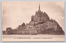 Vintage Mont Saint-Michel Les Remparts & Abbaye Postcard France picture