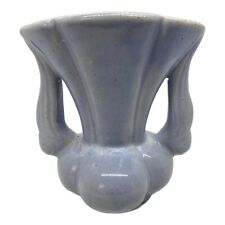 Niloak Pottery Blue/Grey Two Handled Wing Vase 6 inches MCM Vintage 1930s picture