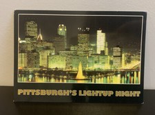 Pittsburgh Pennsylvania Vintage Postcard Pittsburgh’s Lightup Night picture