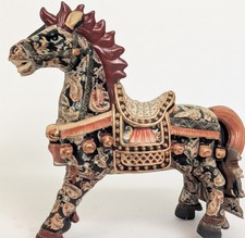 Vintage Handmade in China Porcelain Ornate horse picture