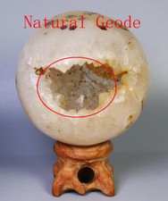 280g Natural  Amazing Moss Agate Crystal Gemstone Reiki Ball Healing + Stand picture