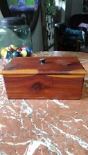 Vintage 70's Handmade Cedar Chest, Treasure Box, Jewelry Box, Mini Hope Chest picture