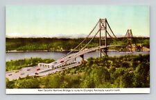 Postcard New Tacoma Narrows Bridge Washington, Vintage B20 picture