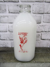 Vtg Glass Milk Bottle Annie Oakley Coleman Milk 1/2 Gallon 1950s picture