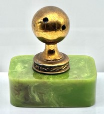 Early 1930’s Bowling Ball (Two Finger) Green Marbelized Catalin Bakelite Trophy picture