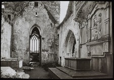 MUCKROSS ABBEY NAVE KILLARNEY IRELAND DATED 1897 Magic Lantern Slide PHOTOGRAPH picture