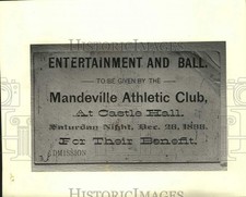 1990 Press Photo Ticket to ball held at Mandeville Playhouse in Mandeville-1896 picture