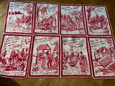 PAUL WEBB VINTAGE HILLBILLY COCKTAIL NAPKINS SET OF 8 picture