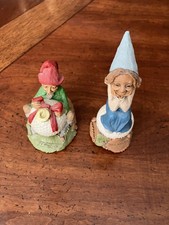 VINTAGE TWO TOM CLARK GNOMES GOLF FIGURINES GOLF WIDOW ALFIE picture