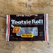 Vintage Tootsie Roll Candy Bag Junk Food 90s Empty Foodie Midgees Fun Size Bars picture