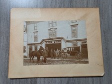 Antique Vintage Albany NY 1900's Photo Brougham Carriage by Livery 5.5x3.75