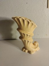 Vintage Cornucopia Vase Scalloped Edge 1940s Small USA Number 675 picture