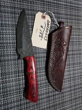 Custom Made In The USA Damascus Steel Knife And Sheath picture