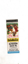 Vintage Matchcover McPherson Sales Co McPherson , Kansas picture