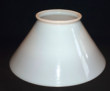 Victorian Milk Glass Slant Shade Hanging Kerosene Oil Lamp 6 1/2T X 6 X 13 7/8