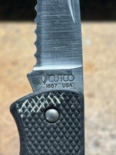 Vintage CUTCO 1887 SERRATED Blade mini Folding Pocket Steak Knife KEY RING CHAIN picture